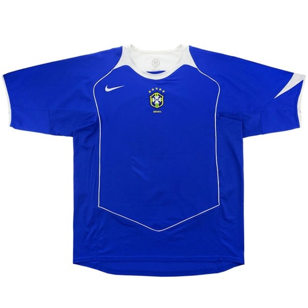 Camiseta Brasil Segunda equipo Retro 2004 Azul